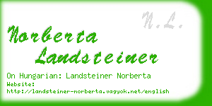norberta landsteiner business card